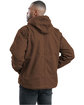 Berne Men's Vintage Washed Sherpa-Lined Hooded Jacket bark ModelBack