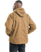 Berne Men's Vintage Washed Sherpa-Lined Hooded Jacket brown duck ModelBack