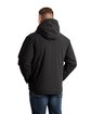 Berne Men's Highland Quilt-Lined Micro-Duck Hooded Jacket black ModelBack