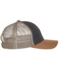 Outdoor Cap Structured Tri-Color Mesh Back Trucker brown/ khk/ duk ModelSide