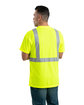 Berne Men's Tall Hi-Vis Class 2 Performance Short Sleeve T-Shirt yellow ModelBack