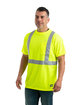 Berne Men's Tall Hi-Vis Class 2 Performance Short Sleeve T-Shirt yellow ModelQrt