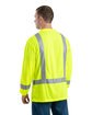 Berne Men's Tall Hi-Vis Class 3 Performance Long Sleeve T-Shirt yellow ModelBack