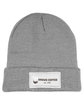 Prime Line Knit Beanie With Patch gray DecoFront