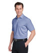 Fairway & Greene Men's USA Made Mini Stripe Tech Polo marine ModelQrt