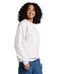 Jerzees Unisex Ultimate CVC Ring-Spun Sweatshirt white ModelSide