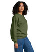 Jerzees Unisex Ultimate CVC Ring-Spun Sweatshirt military grn hth ModelSide