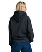 Jerzees Unisex Ultimate CVC Ring-Spun Hooded Sweatshirt black ink heathr ModelBack