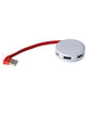 Prime Line Round 4-Port USB Hub red/ white ModelQrt