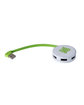 Prime Line Round 4-Port USB Hub lime green/ wht DecoQrt