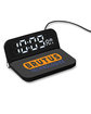 Prime Line Foldable Alarm Clock & Wireless Charger black DecoBack