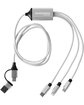 Prime Line 3-in-1 Charging Cable with Dual Input silver DecoFront