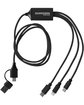 Prime Line 3-in-1 Charging Cable with Dual Input black DecoFront