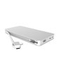 Prime Line Trio Power Bank Wireless Charging Pad with 3-in-1 Cable white ModelSide