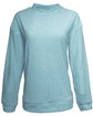 J America Ladies' Weekend French Terry Mock Neck Crew columbia blue OFFront