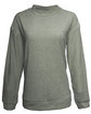 J America Ladies' Weekend French Terry Mock Neck Crew charcoal OFFront