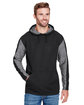 J America Adult Omega Stretch Hooded Sweatshirt  