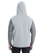 J America Adult Omega Stretch Hooded Sweatshirt silver gry trbln ModelBack