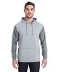 J America Adult Omega Stretch Hooded Sweatshirt  