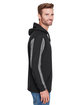 J America Adult Omega Stretch Hooded Sweatshirt black ModelSide