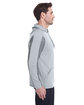 J America Adult Omega Stretch Hooded Sweatshirt silver gry trbln ModelSide