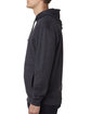 J America Adult Cosmic Poly Fleece Hooded Sweatshirt onyx fleck ModelSide