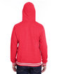 J America Adult Relay Hooded Sweatshirt red ModelBack
