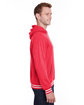 J America Adult Relay Hooded Sweatshirt red ModelSide