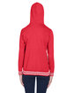J America Ladies' Relay Hooded Sweatshirt red ModelBack
