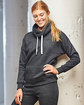 J America Ladies' Melange Fleece Cowl Neck Sweatshirt  Lifestyle
