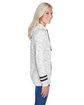J America Ladies' Melange Scuba Neck Sweatshirt  ModelSide