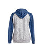 J America Ladies' Mlange Fleece Two-Tone Full-Zip Hooded Sweatshirt  ModelBack