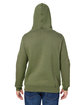 J America Adult Premium Fleece Pullover Hooded Sweatshirt military green ModelBack