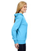 J America Ladies' Glitter French Terry Hooded Sweatshirt maui blue ModelSide