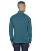 J America Adult Triblend Fleece Quarter-Zip storm triblend ModelBack