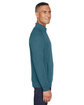 J America Adult Triblend Fleece Quarter-Zip storm triblend ModelSide