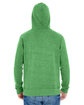 J America Adult Triblend Pullover Fleece Hooded Sweatshirt green triblend ModelBack