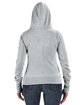 J America Ladies' Zen Full-Zip Fleece Hooded Sweatshirt cement ModelBack