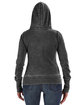 J America Ladies' Zen Full-Zip Fleece Hooded Sweatshirt twisted black ModelBack
