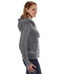 J America Ladies' Zen Full-Zip Fleece Hooded Sweatshirt  ModelSide