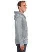 J America Adult Vintage Zen Full-Zip Fleece Hooded Sweatshirt cement ModelSide