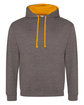 Just Hoods By AWDis Adult Midweight Varsity Contrast Hooded Sweatshirt  