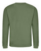 Just Hoods By AWDis Adult Midweight College Crewneck Sweatshirt earthy green ModelBack