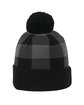 Outdoor Cap Plaid Watch Cap With Pom  