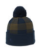 Outdoor Cap Plaid Watch Cap With Pom navy/ olive ModelQrt