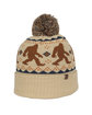 Outdoor Cap Knit Printed Watch Cap with Pom sasquatch ModelQrt