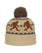 Outdoor Cap Knit Printed Watch Cap with Pom sasquatch ModelSide