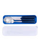 Prime Line Cutlery Set In Plastic Case blue ModelBack