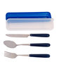 Prime Line Cutlery Set In Plastic Case blue ModelSide