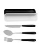 Prime Line Cutlery Set In Plastic Case black ModelSide